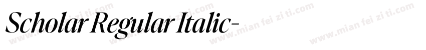 Scholar Regular Italic字体转换
